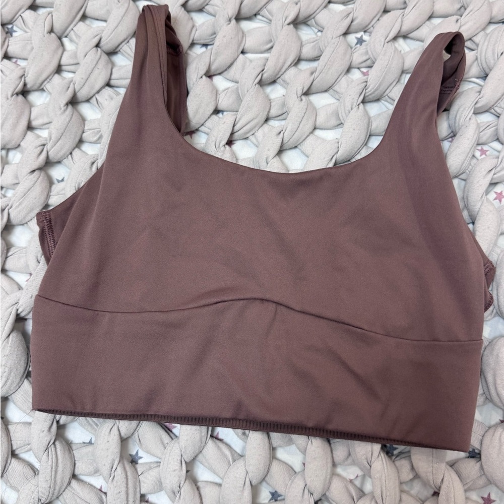 Gym shark Scoop-Neck Bralette - Mauve Brown